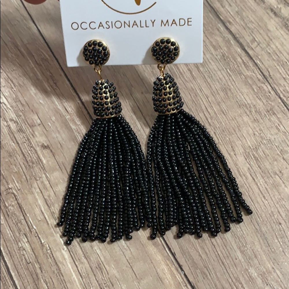 Black Tassel Earrings
